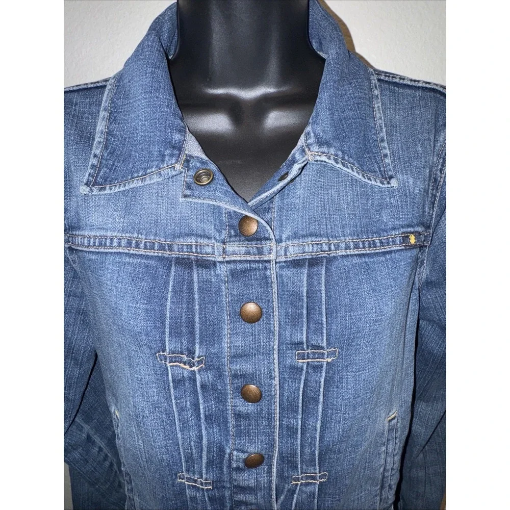 Lucky Brand Denim Trucker Jean Jacket Womens Size Small‎ Cute Chore Coat Western